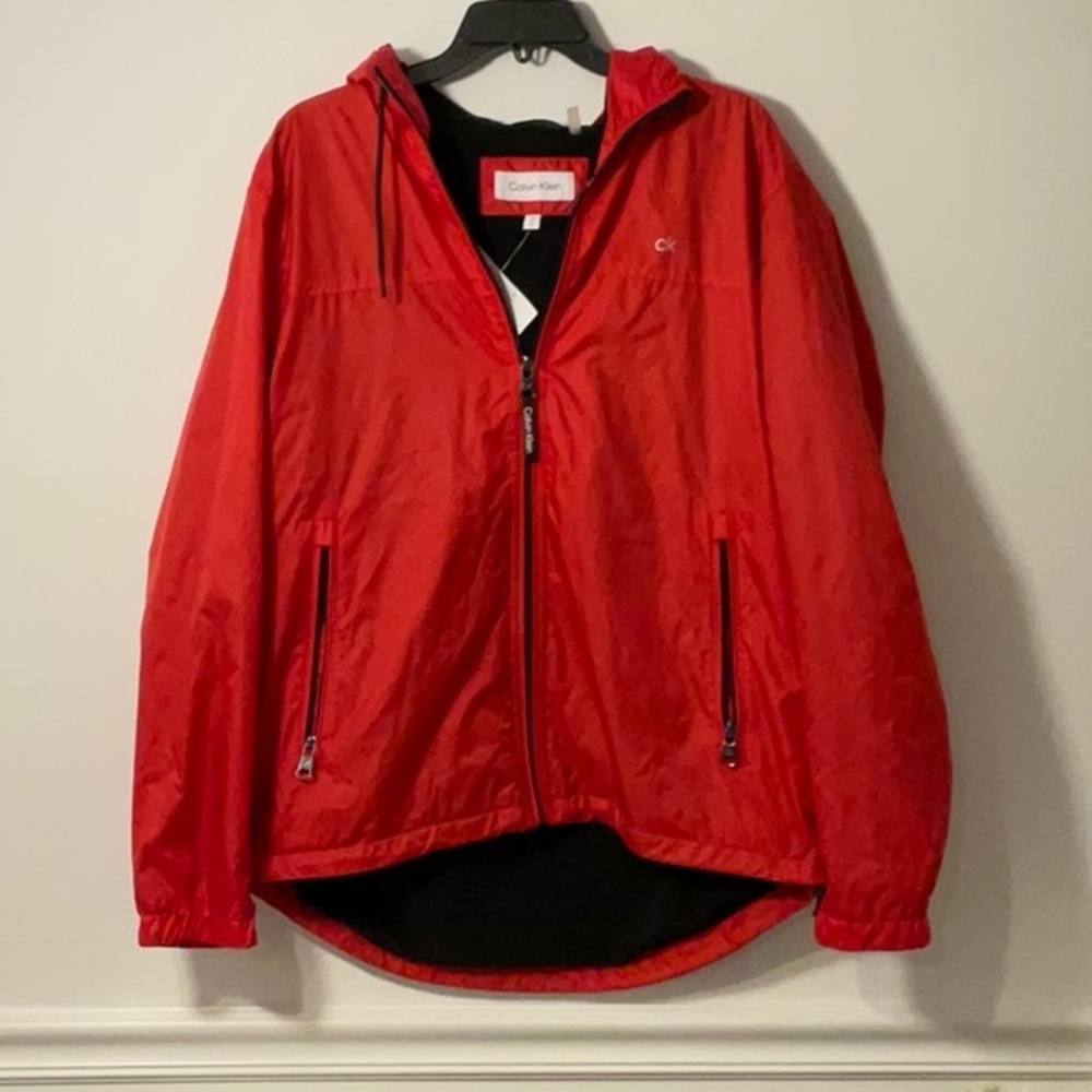 Calvin Klein Vibrant Red Hooded Jacket